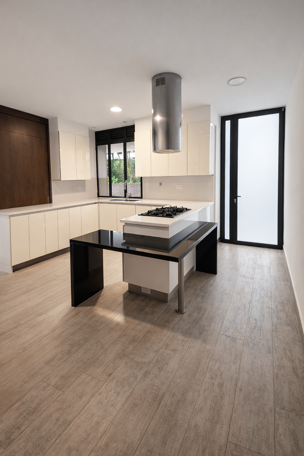 Cocina-moderna con-detalles-en-acero-